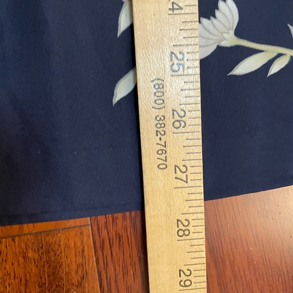 Vintage Malihini Floral Blouse Top Hawaiian 70s Boho Asian Artsy Blue Sz M B34 - Picture 9 of 9